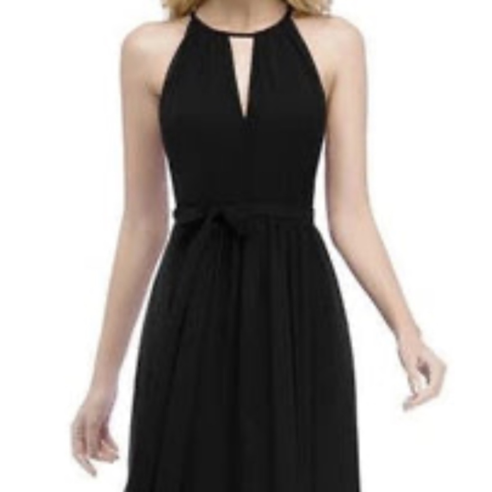 Gorgeous Black A-Line Chiffon Dress